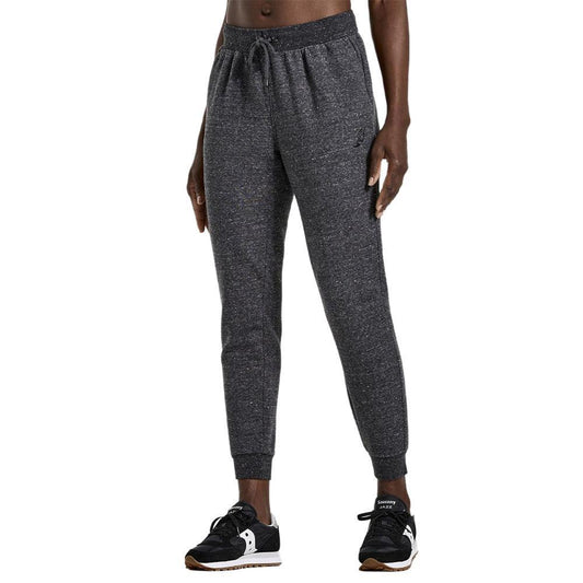 Saucony-Women's Saucony Rested Sweatpant-Black Heather Graphic-Pacers Running