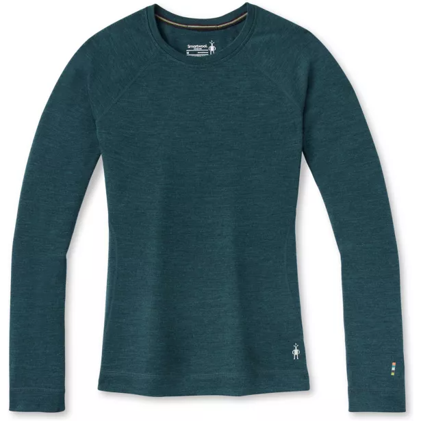 Smartwool-Women's Smartwool Merino 250 Base Layer Crew-Twilight Blue Heather-Pacers Running